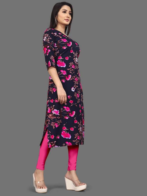 BLACKBIRD Self Design Crepe Flared Kurta for Women