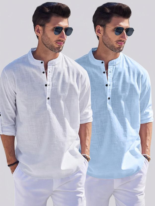 VLS Collection Floral Print Cotton Blend Asymmetric Kurta - Image 8