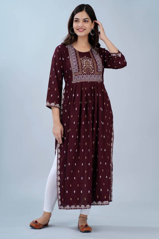 Saabhi Women Printed Flared Kurta