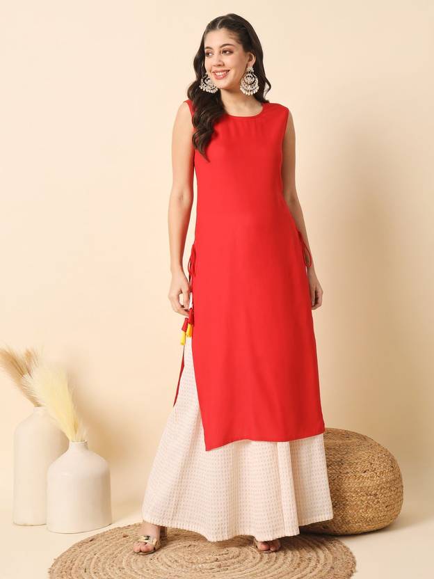 MEERANSHI LIVING Women Solid Straight Kurta
