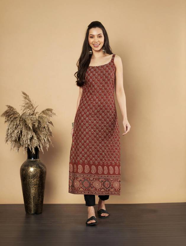 VBUYZ Women Floral Print Straight Kurta