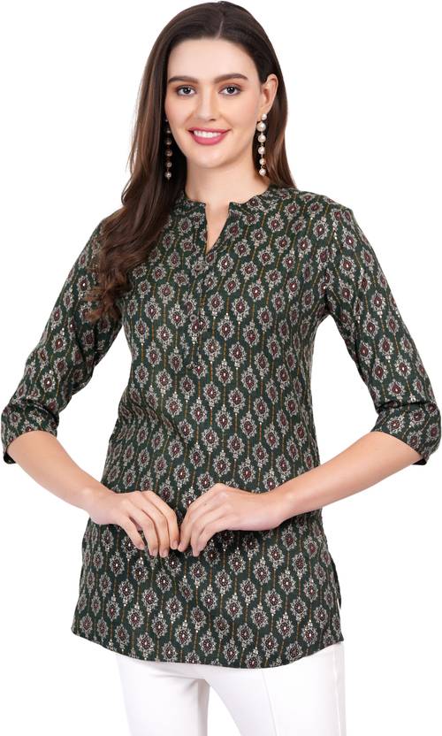 Navlika Printed Pure Cotton Straight Kurta for Women