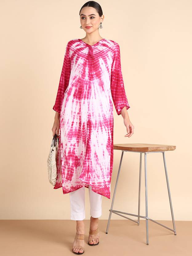 maaesa Women Dyed/Ombre Straight Kurta