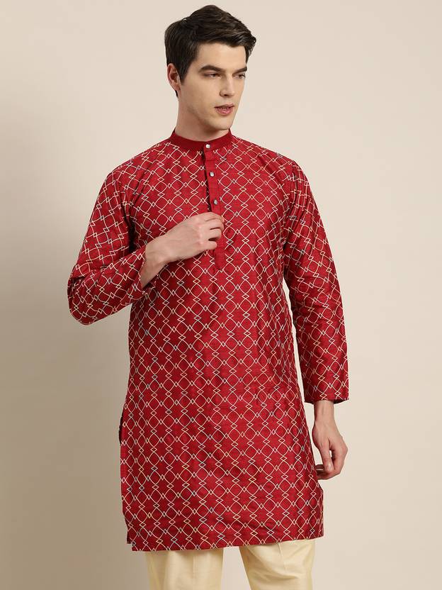 SOJANYA Men Printed Straight Kurta