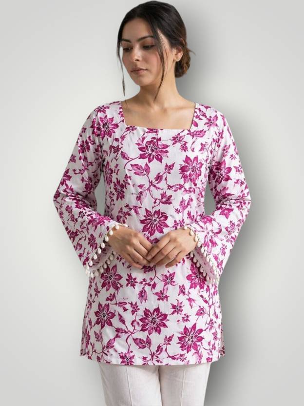 Cottonhube Women Printed Straight Kurta