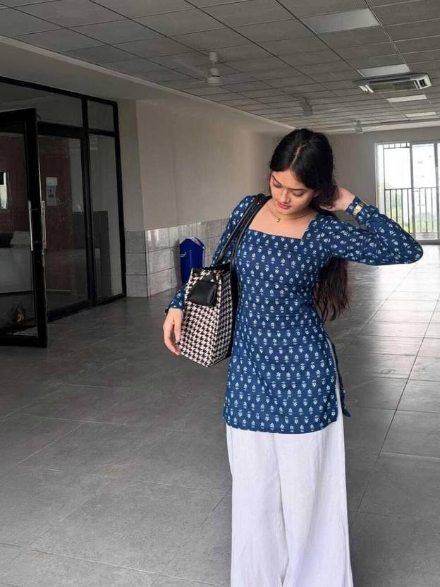 Shivifashion Floral Print Viscose Rayon Straight Kurta for Women