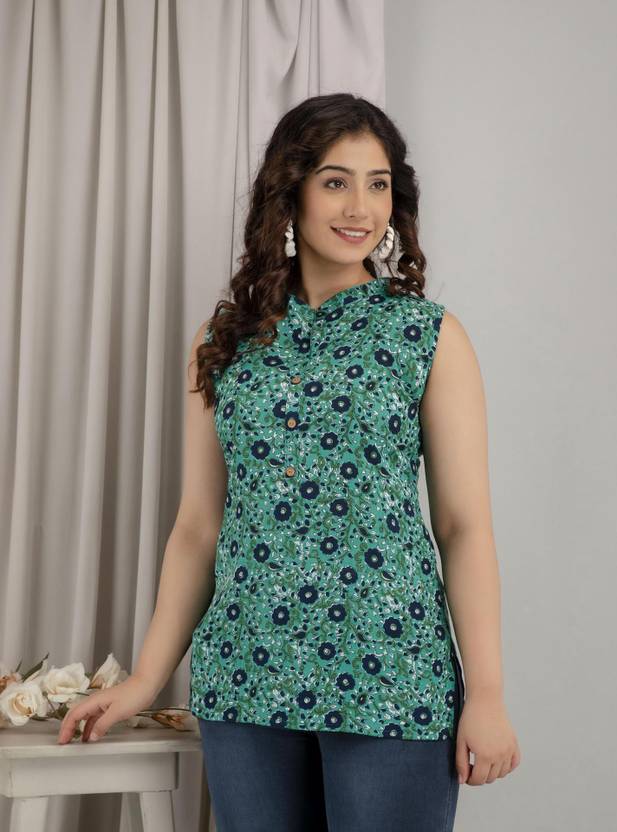 Mialo fashion Floral Print Viscose Rayon Straight Kurta for Women