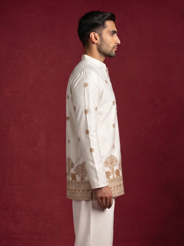 Jompers Men Embroidered Tunic Kurta - Image 3