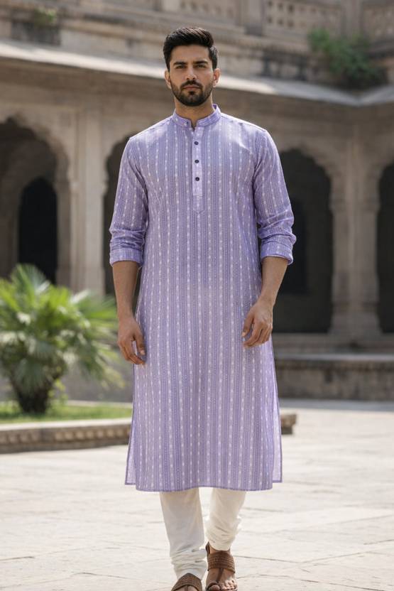 LADSLOOM Men Solid Straight Kurta