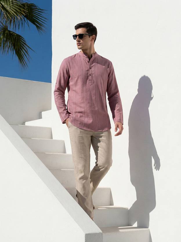 CHHAAP Men Embroidered Straight Kurta