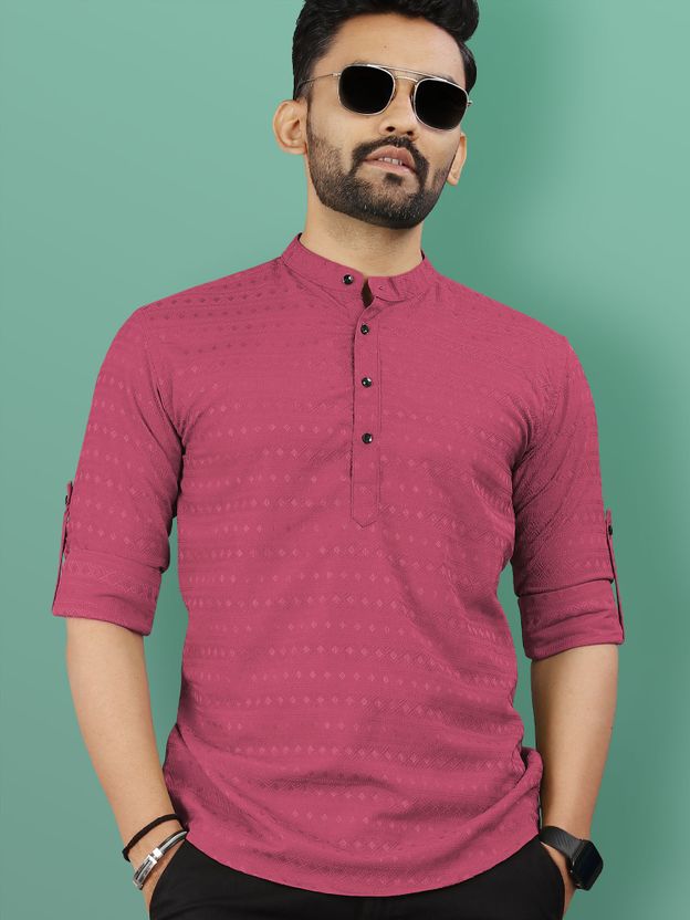 VeBNoR Men Self Design Straight Kurta - Image 10