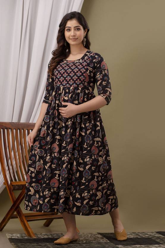 UrbanRang Printed Pure Cotton Anarkali Kurta for Women