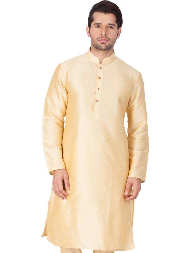 VASTRAMAY Men Solid Straight Kurta