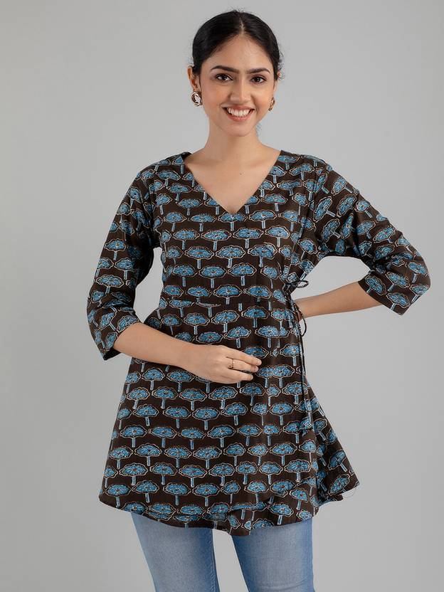 Feranoid Retail Printed Pure Cotton A-line Kurta for Women