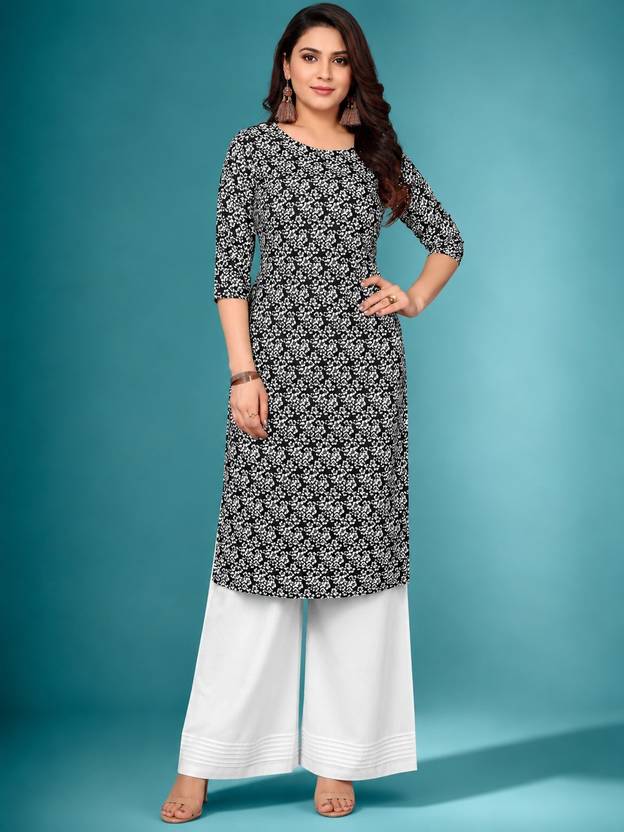 KETAKI FASHION Floral Print Crepe Straight Kurta for Women