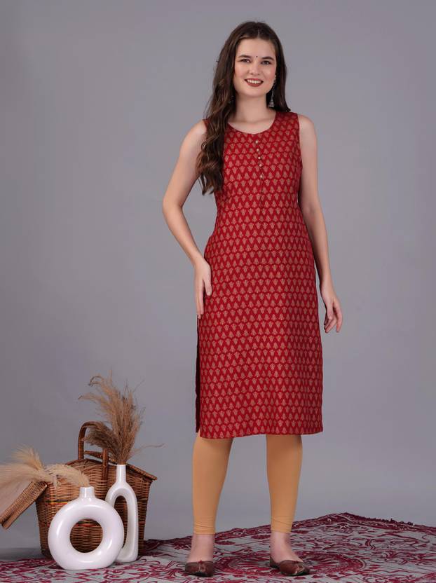 shobhit Women Printed Straight Kurta