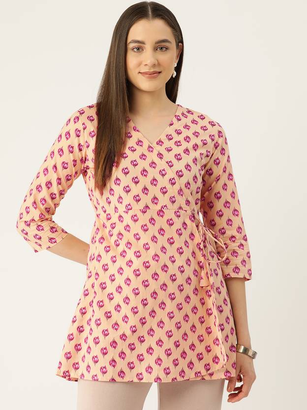 Feranoid Retail Floral Print Pure Cotton A-line Kurta for Women