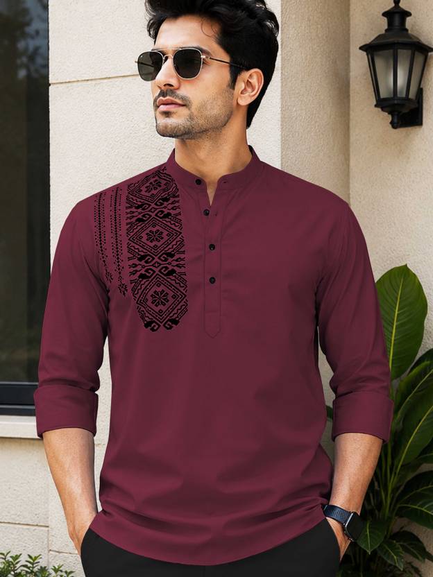 VeBNoR Men Solid Straight Kurta