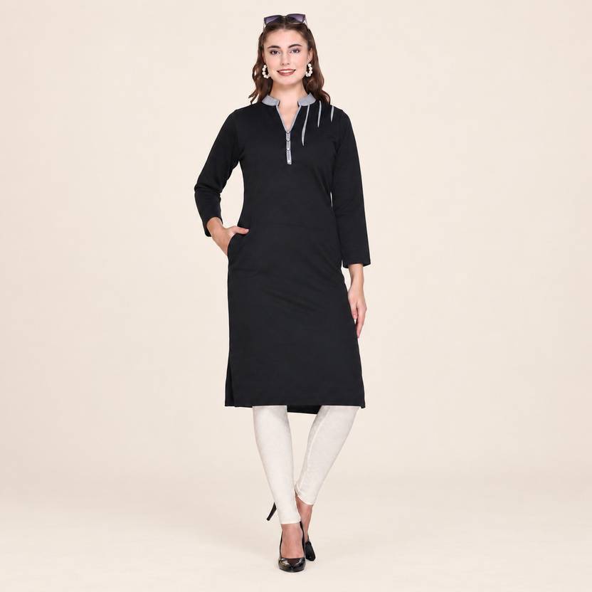 Rosary Embroidered Wool Straight Kurta for Women