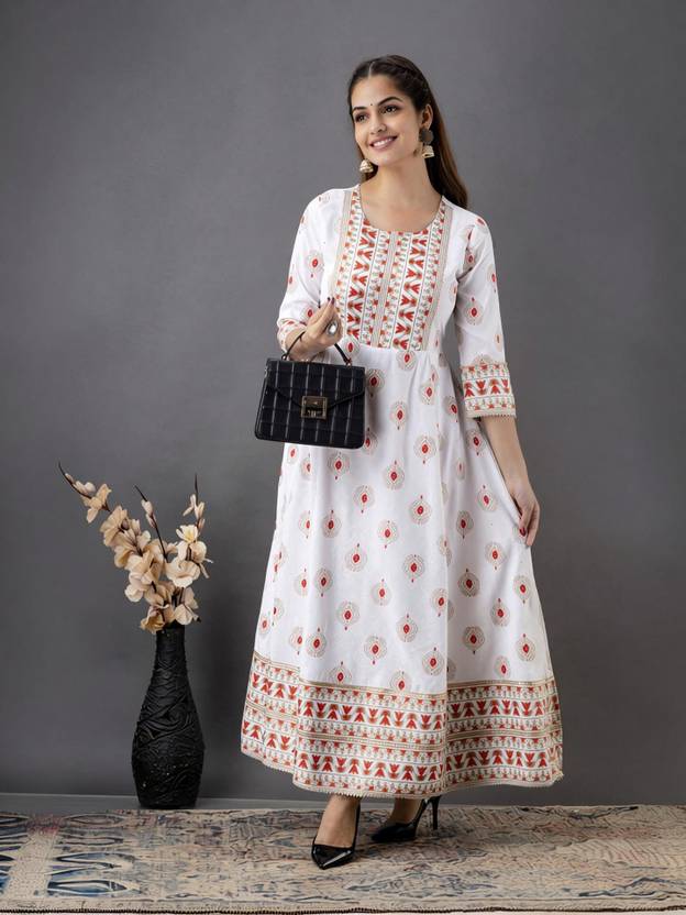 rudrama Women Printed Anarkali Kurta