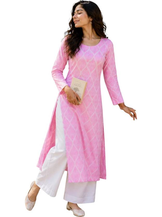 Lavanya Fashion Printed Pure Cotton Straight Kurta for Women