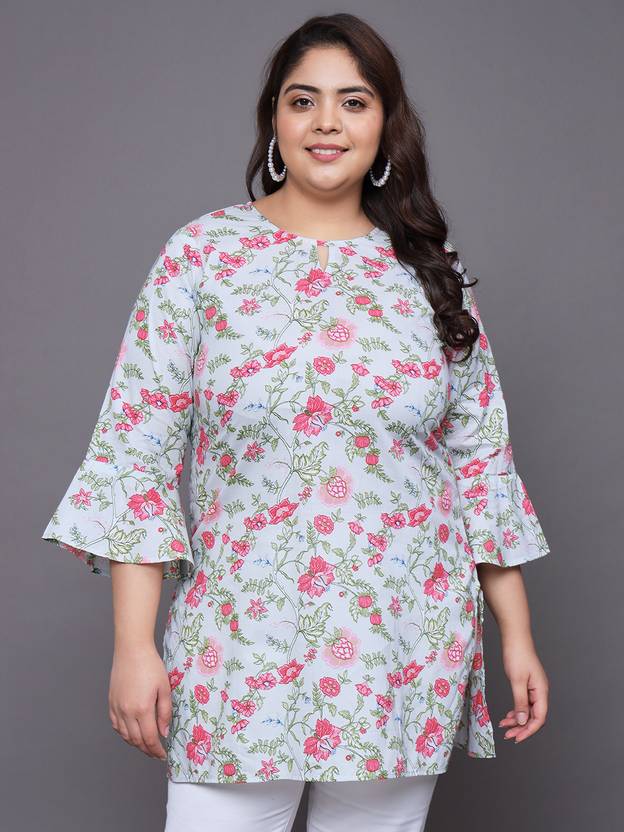 Tissu Women Floral Print Straight Kurta