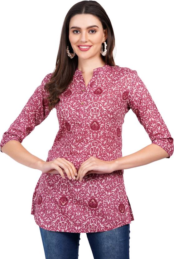 Navlika Printed Pure Cotton Straight Kurta for Women