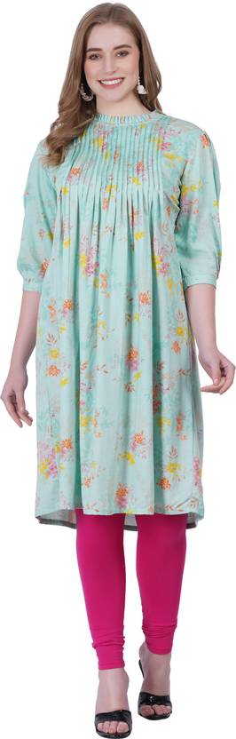 Navlika Printed Pure Cotton A-line Kurta for Women