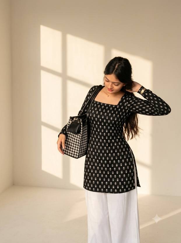 Shivifashion Women Floral Print Straight Kurta