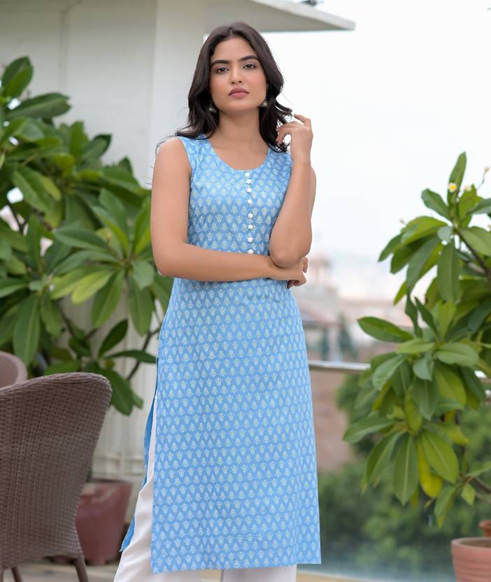 shobhit Women Printed, Geometric Print Straight Kurta