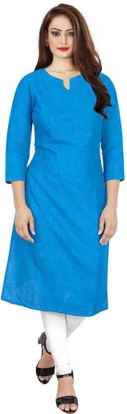 AakarShana Women Solid Straight Kurta