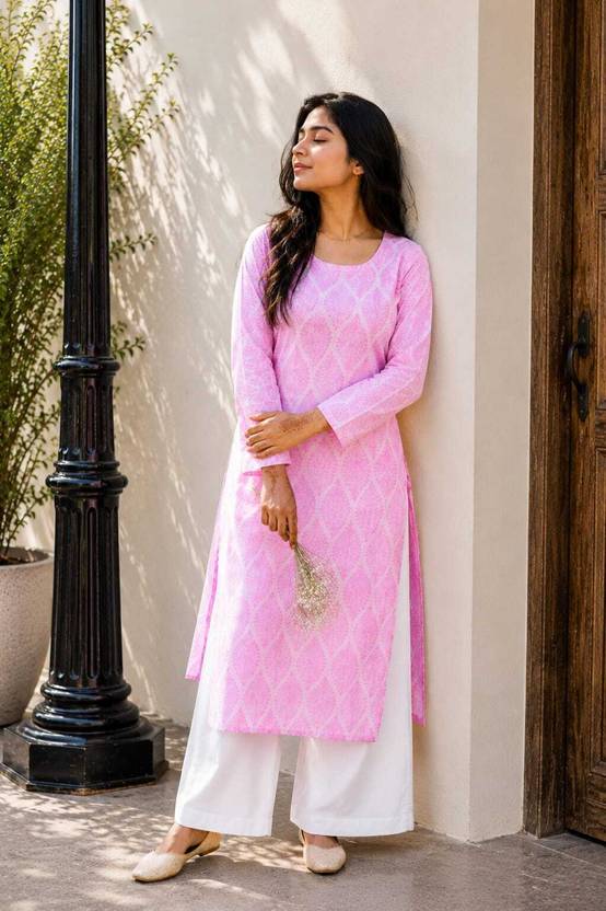 Lavanya Fashion Printed Pure Cotton Straight Kurta for Women