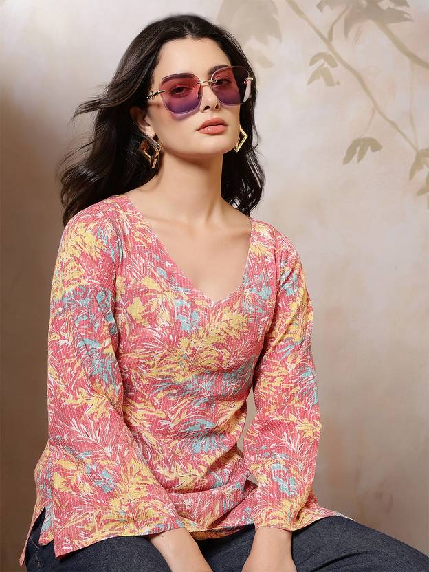 Nayo Printed Pure Cotton Straight Kurta for Women