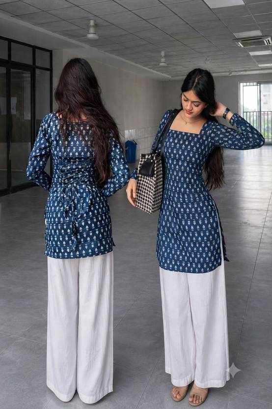 Shivifashion Women Floral Print Straight Kurta