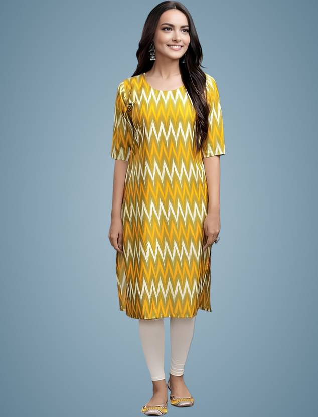 Maheshvi Printed Crepe A-line Kurta for Women