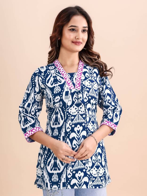 satyamfab Women Floral Print Tunic Kurta