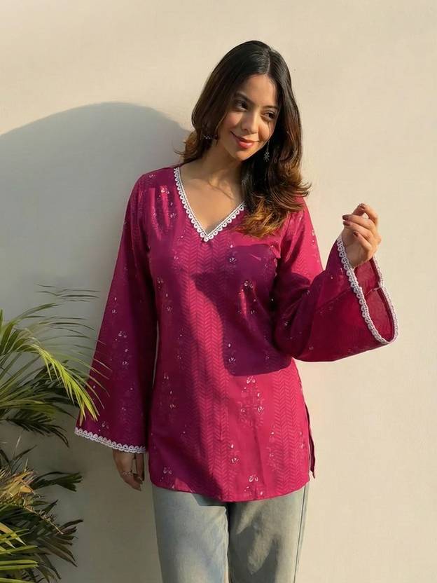 KALINI Printed Viscose Rayon Cape Kurta for Women