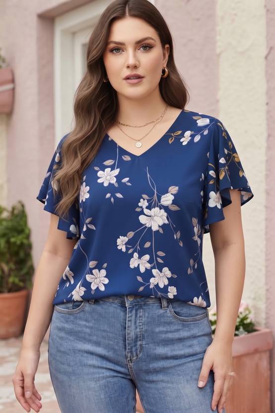 Feranoid Retail Floral Print Pure Cotton Straight Kurta for Women