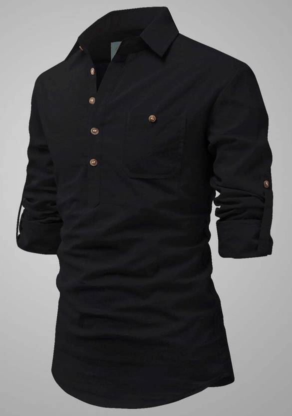 TrendiVastra Men Solid Straight Kurta