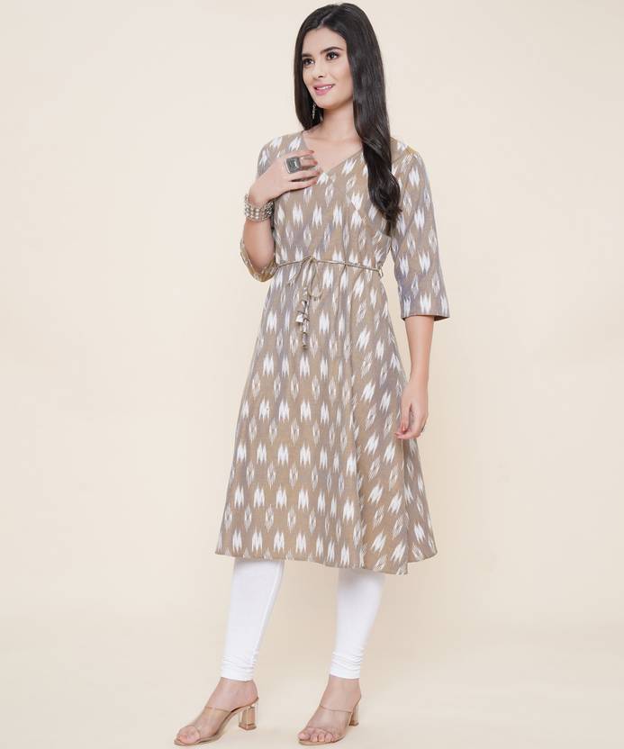ANUSHIL Women Ikat A-line Kurta