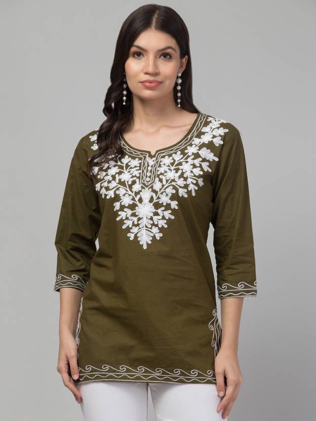 FamBee Women Self Design Straight Kurta