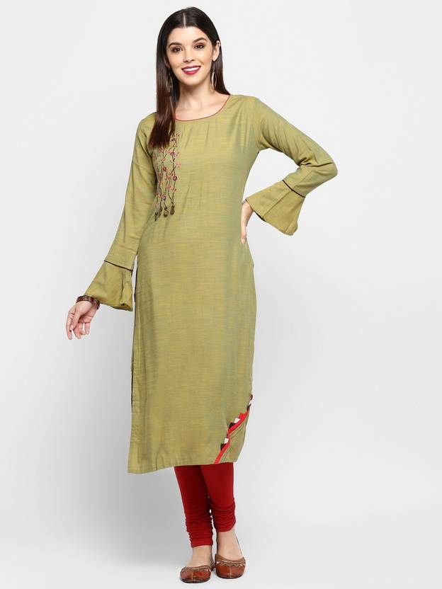 VBUYZ Women Checkered Straight Kurta