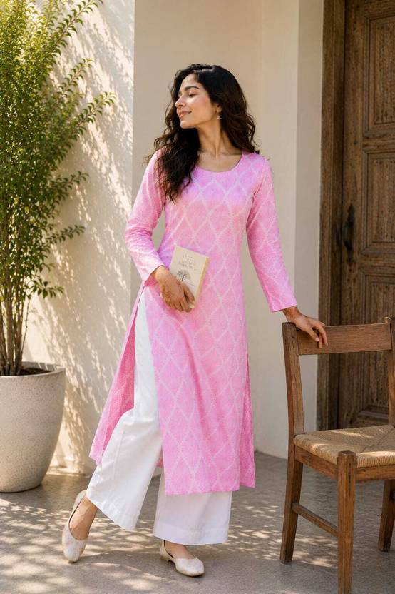 Lavanya Fashion Printed Pure Cotton Straight Kurta for Women