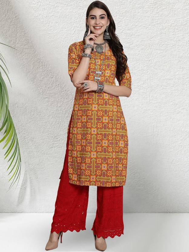 Anouk Rustic Printed Crepe Straight Kurta for Women