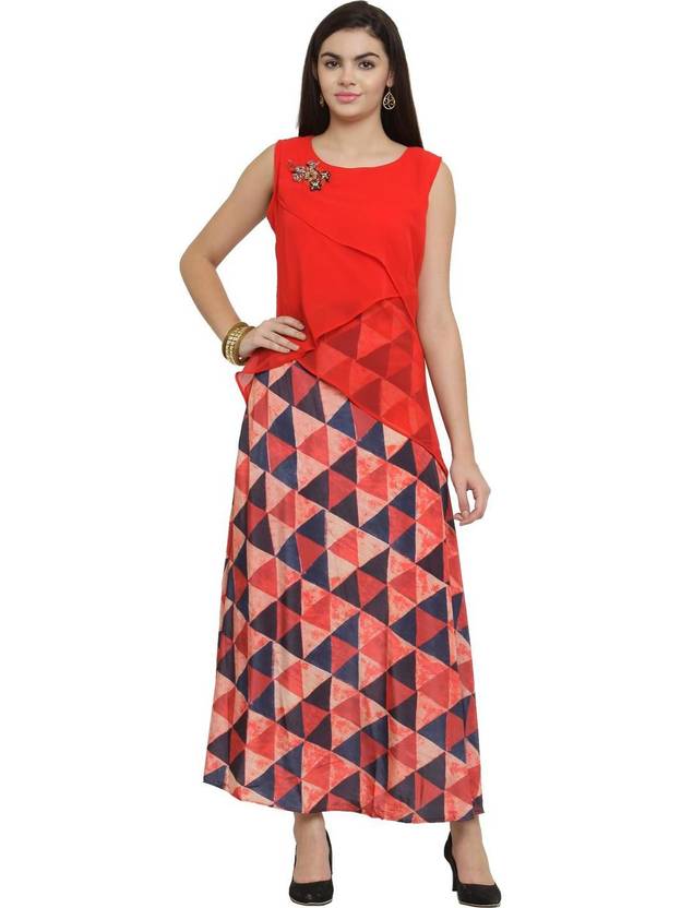 AD4U Solid Silk Blend Straight Kurta for Women