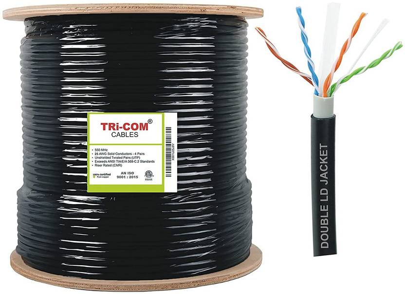TIA Certified 0.51 Pure Copper Cat 6 (305 Meter Double Jacket