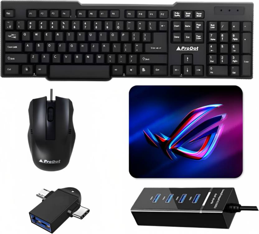 The Originals Prodot Keyboard, Mouse and usb Hub , mouse pad and otg