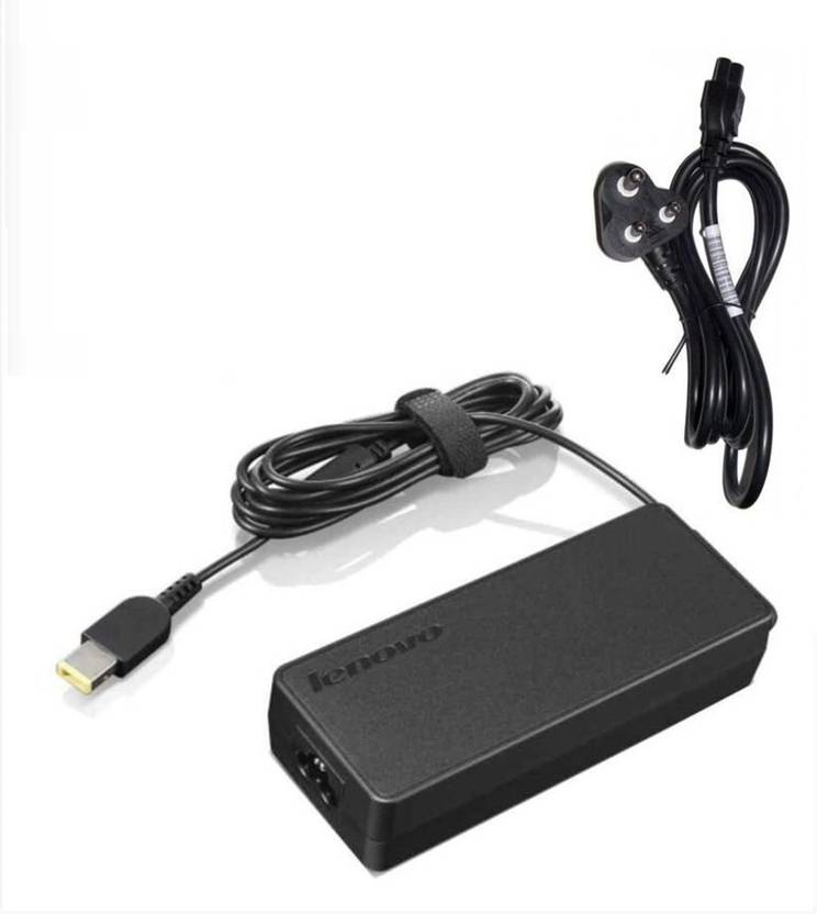 Lenovo 65W Laptop Charger USB Square Pin Adapter with Power Cord for ThinkPad 65 W Adapter