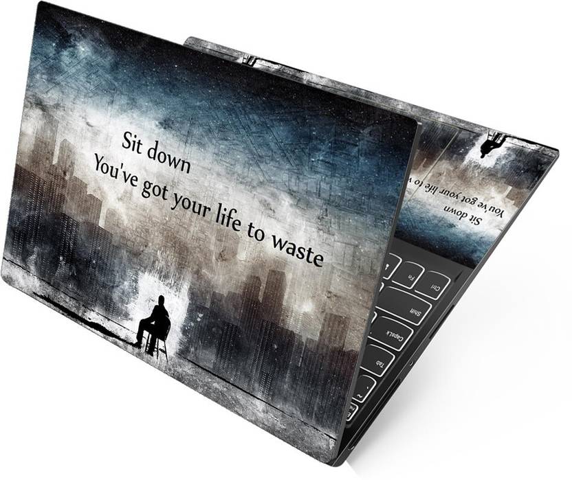 Anweshas Premium Vinyl HD Printed Easy to Install Full Panel Laptop Skin/Sticker/Decal for all Size Laptops upto 15.6 inch No Residue, Bubble Free - Sit Down Self Adhesive Vinyl Reusable Laptop Skin Compatible for 15.6 inch