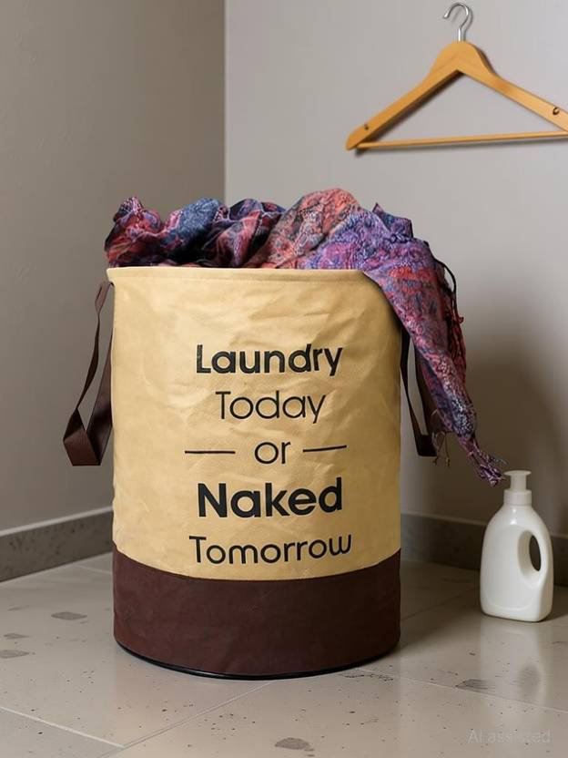 Tiarakrafts 45 L Beige Laundry Bag